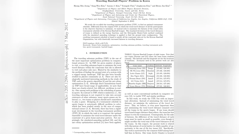 한국 야구 리그 이동성 공정성 최적화