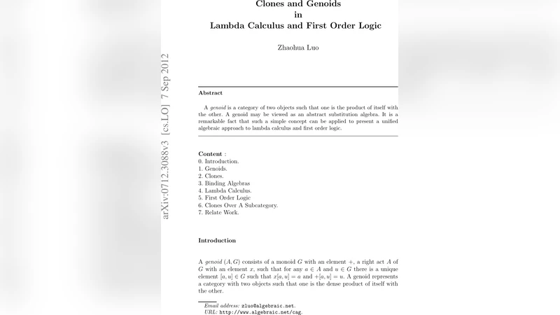 람다 계산과 1차 논리를 위한 클론과 제노이드