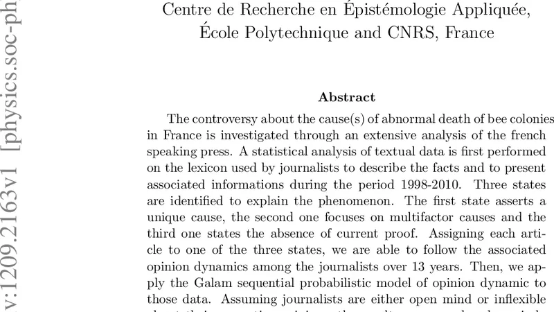 프랑스 꿀벌 비정상 사망 논쟁 분석