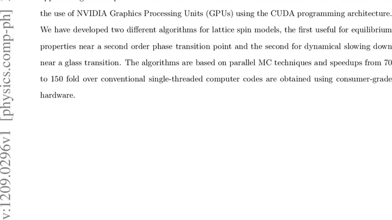 GPU 기반 격자 스핀 모델 시뮬레이션 가속화
