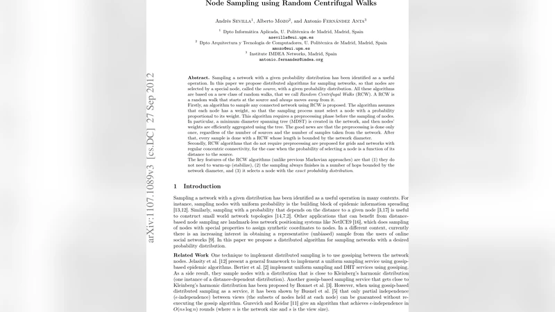 원심형 무작위 보행을 이용한 노드 샘플링