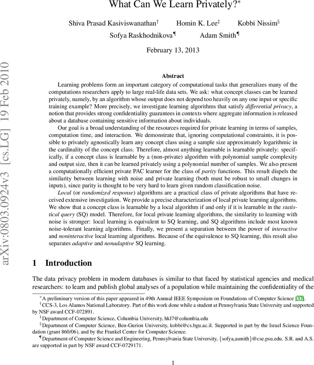 프라이버시 보장 학습의 모든 것