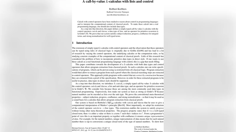 값에 의한 호출 람다 계산과 리스트 및 제어