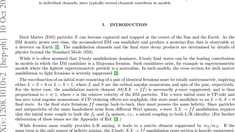 태양 내부 암흑물질 소멸의 브레미스트랄룽 신호