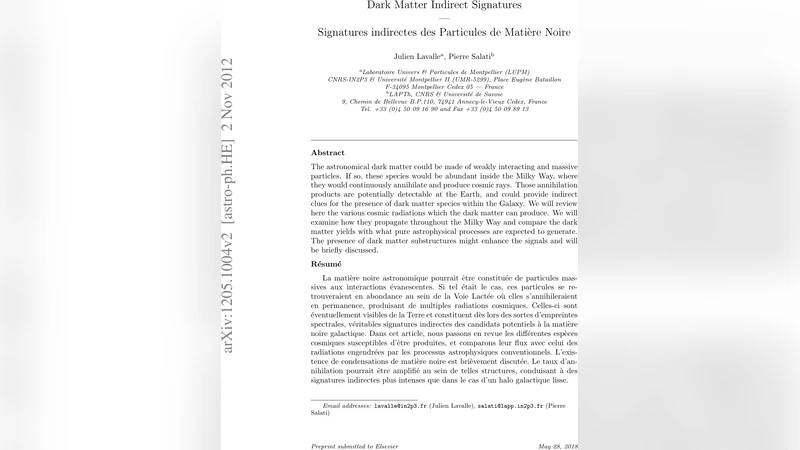 암흑물질 간접 신호 탐색