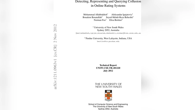 온라인 평점 시스템에서 협력 조작 탐지와 분석