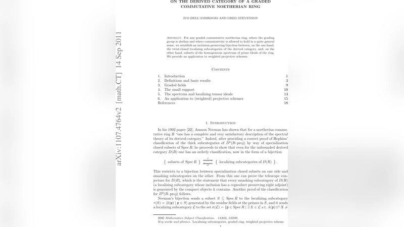 그레이드된 노테리안 링의 파생 범주와 동형 스펙트럼 대응