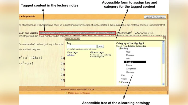 수학 e러닝을 위한 의미 기반 태깅 주석 검색 프레임워크