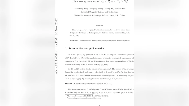 K 그래프와 경로·사이클 곱의 교차수 연구