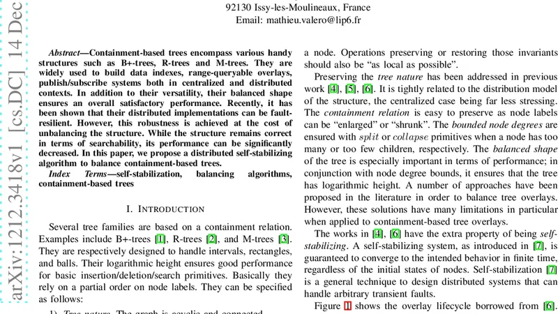포함 기반 트리의 자가 안정화 균형 알고리즘