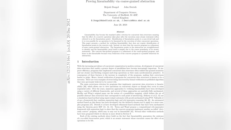 세밀한 구현을 추상화로 검증하는 선형가능성 증명