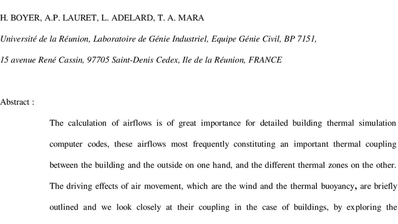 건물 환기 압력 흐름 모델의 구현과 검증