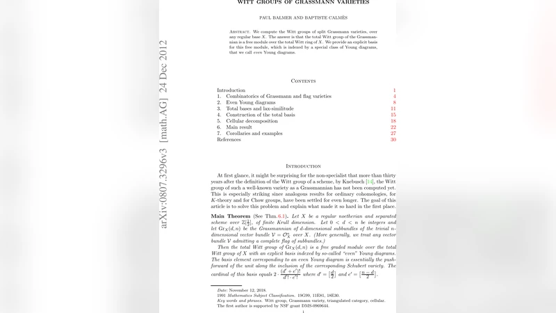 그라스만 다양체의 위트 군 계산