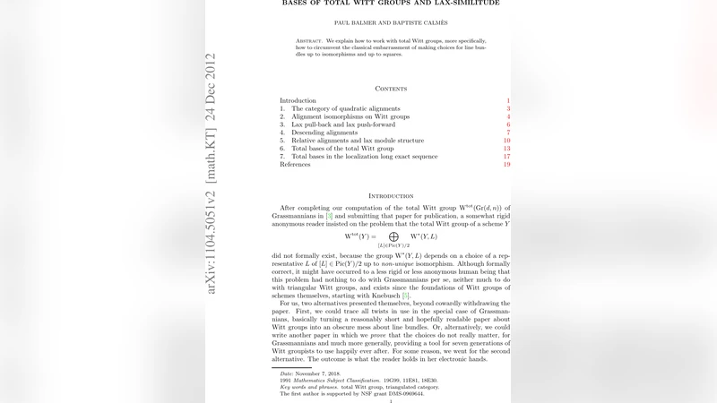 전체 위트 군의 기초와 느슨한 동등성