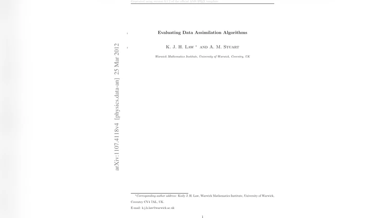 데이터 동화 알고리즘 평가: 베이지안 금본위와 2차원 나비에 스토크스 실험