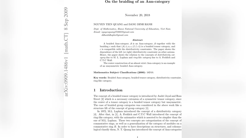 브레이딩이 있는 앤범주의 연구