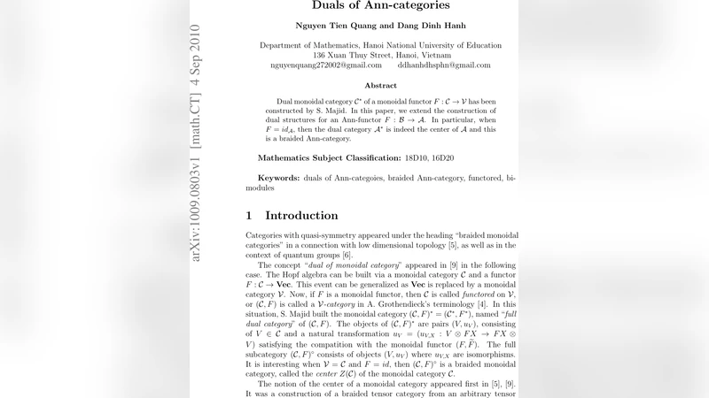 이중 Ann 범주의 중심과 브레이드 구조 확장