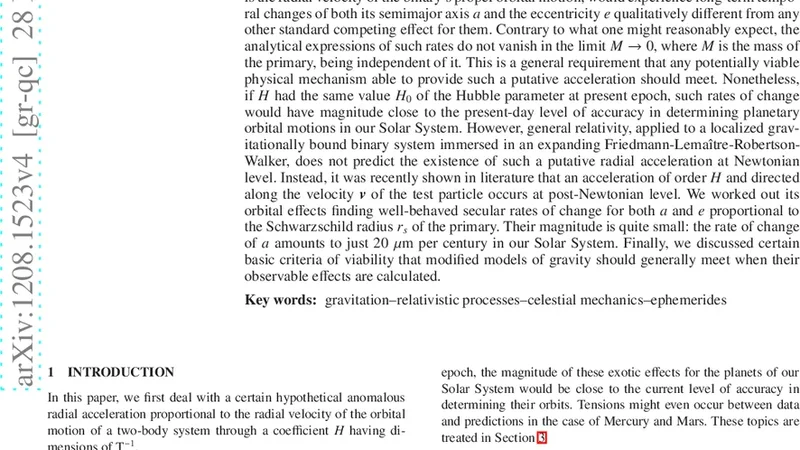 우주 팽창이 이중성 궤도에 미치는 H 차수 효과