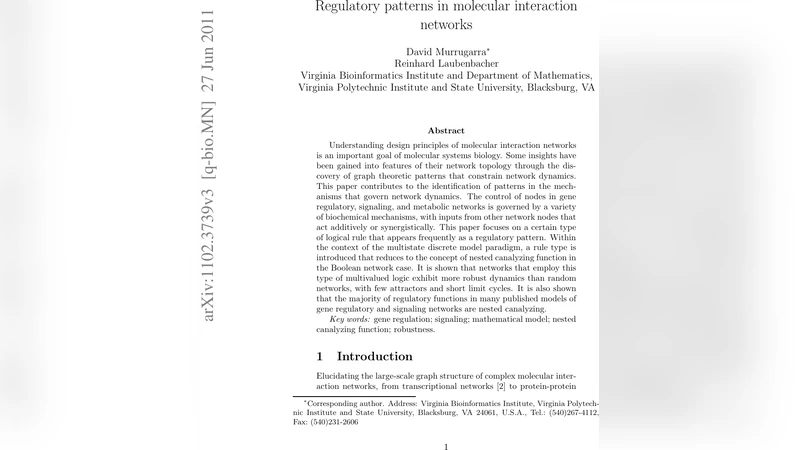 분자 상호작용망의 중첩 캔알리징 규칙: 설계 원리와 동역학적 강건성