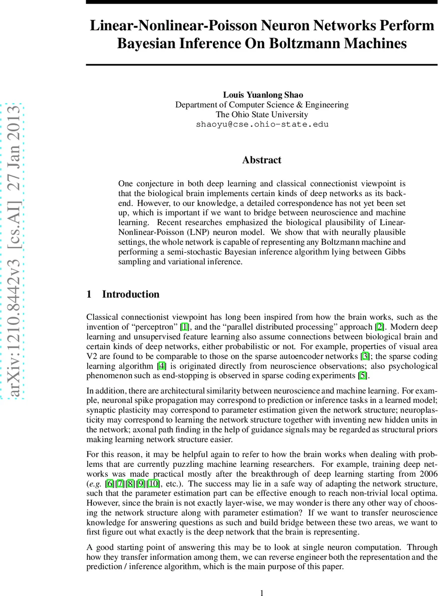 선형비선형포아송 신경망 볼츠만 머신 베이지안 추론 구현
