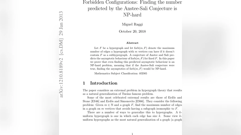 금지된 구성의 예측값 찾기가 NP 어려움