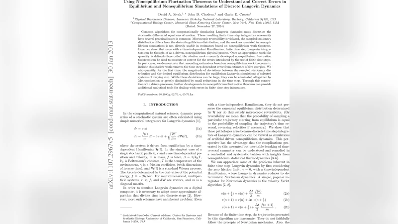 시간 단계에 의한 라그랑주 시뮬레이션 오류를 비평형 플럭투에이션 정리로 교정