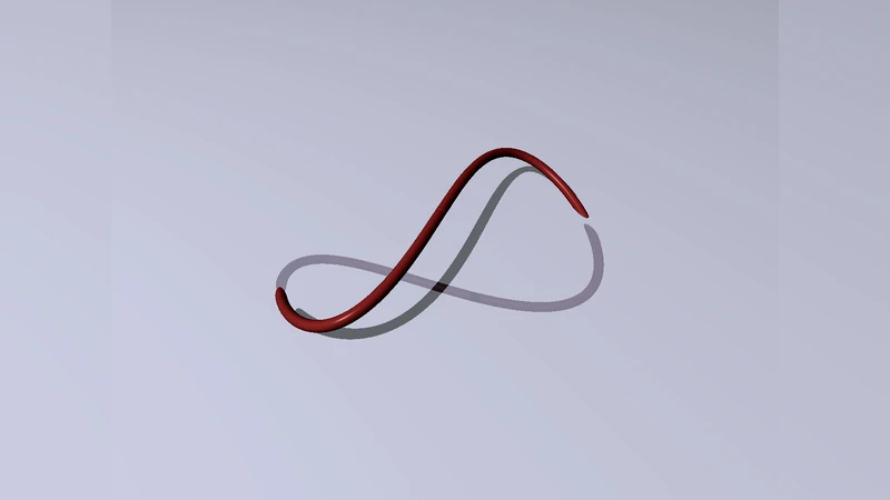 구속이 반탄성 고분자 고리의 형태 전이를 피겨 에이트 형태로 유도