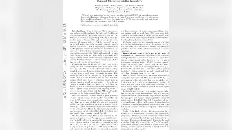 초고밀도 운석 충돌의 비밀