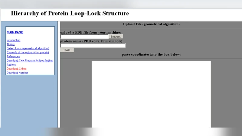 단백질 루프 락 구조 계층과 새로운 분해 서버