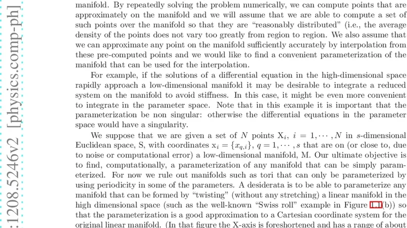비선형 다양체 파라미터화 방법