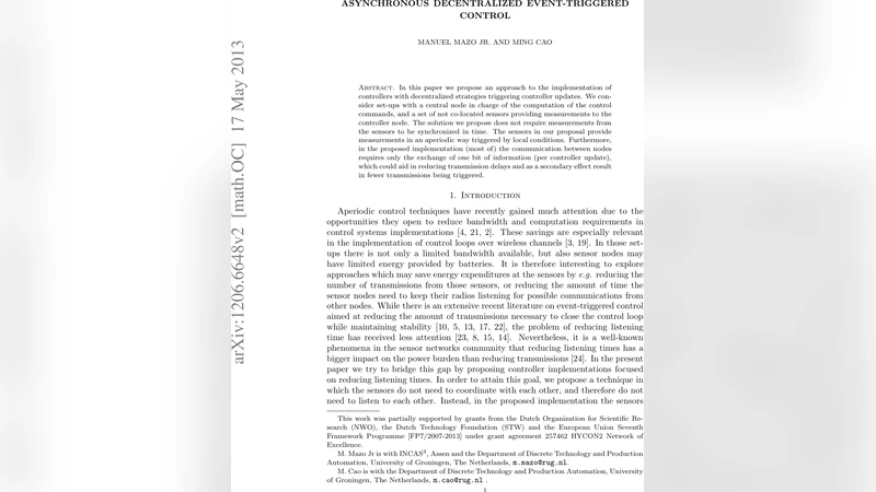 비동기 분산 이벤트 트리거 제어