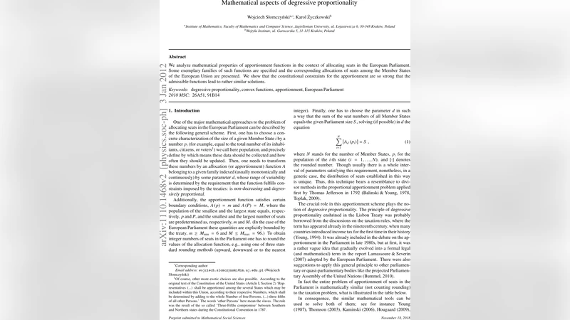 퇴보적 비례성의 수학적 고찰