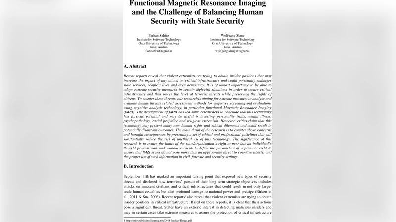 뇌영상과 국가·인간 안보의 균형: fMRI 활용 가이드라인