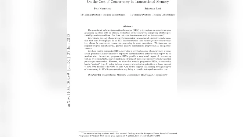 동시성 비용을 파헤친 STM: 진행성 vs 허용성