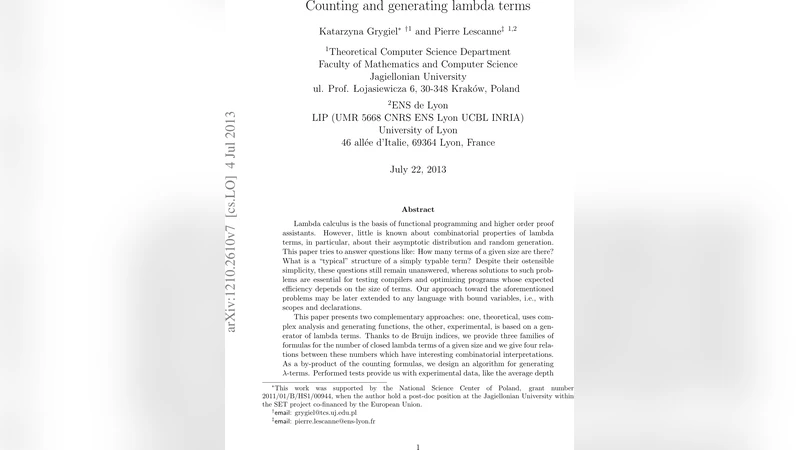 람다 항의 계수와 무작위 생성