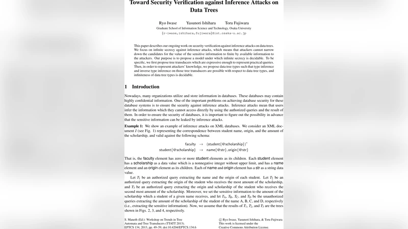 데이터 트리 추론 공격 방지를 위한 무한 비밀 검증 모델