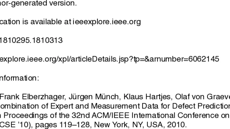 전문가 의견과 측정 데이터의 투명한 결합을 통한 결함 예측 산업 현장 사례 연구
