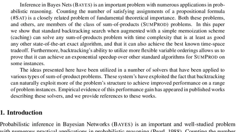 백트래킹 탐색으로 SAT와 베이지안 추론 해결
