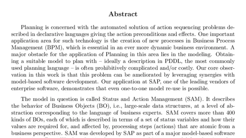 SAP의 SAM 모델을 활용한 비즈니스 프로세스 계획 자동화