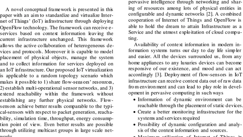 컨텍스트 인식 네트워크를 위한 OpenFlow 기반 IoT 가상화 프레임워크