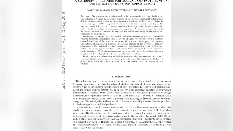 대칭 팩터화와 확장 호흐코몰로지의 새로운 시각