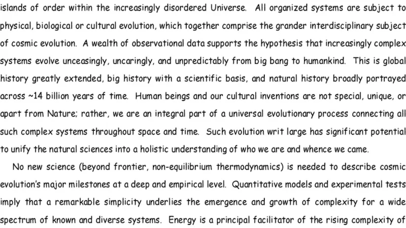 우주 진화와 복잡성 에너지 흐름이 이끄는 빅히스토리