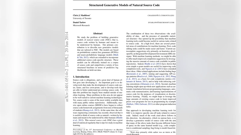 자연스러운 소스코드 생성을 위한 구조적 생성 모델