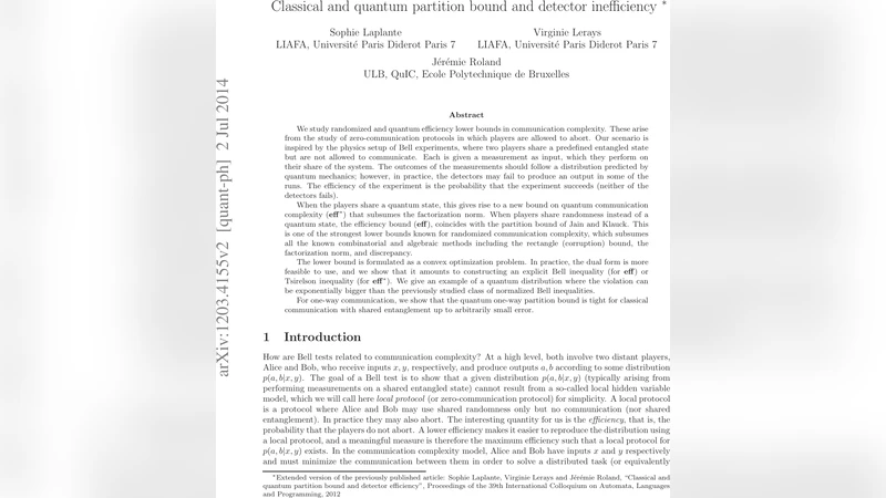 양자·고전 파티션 경계와 검출기 비효율성