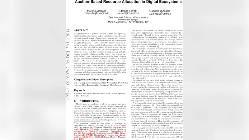 디지털 생태계 자원 배분을 위한 경매 기반 분산 메커니즘