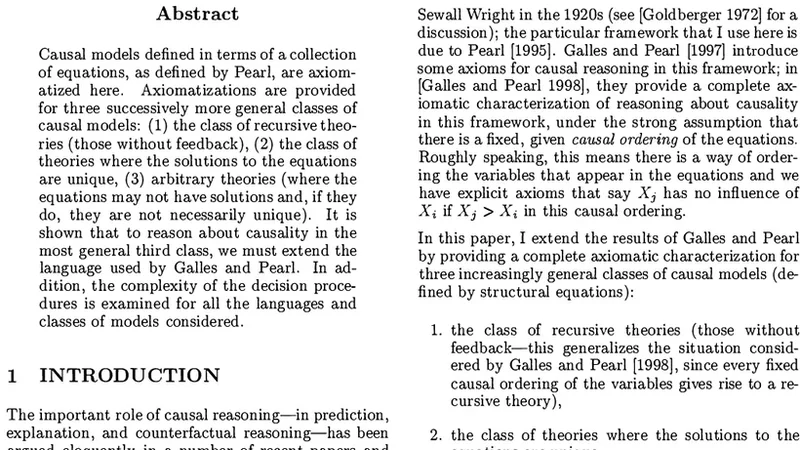인과 추론의 공리화 재귀·고유·일반 모델 완전 체계