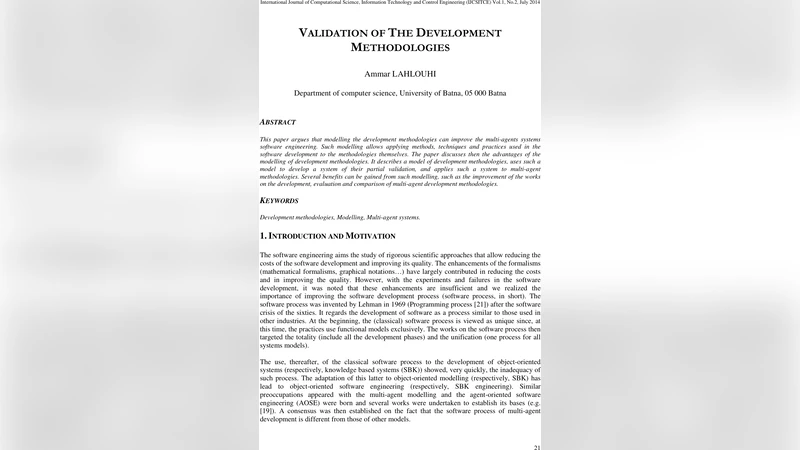 개발 방법론 모델링을 통한 다중 에이전트 시스템 엔지니어링 혁신