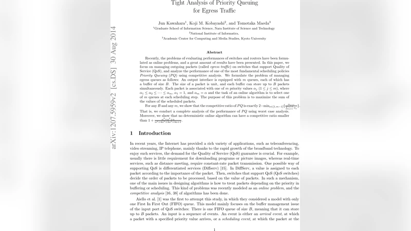 우선순위 큐잉 정책의 정확한 경쟁비 분석