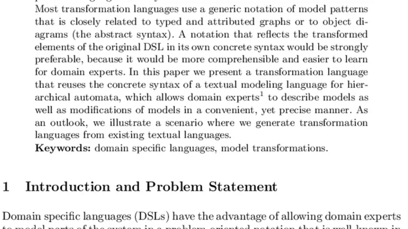 도메인 특화 변환 언어: 구체 문법 재활용