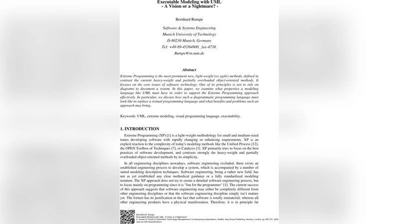 UML 실행 모델링 비전과 악몽